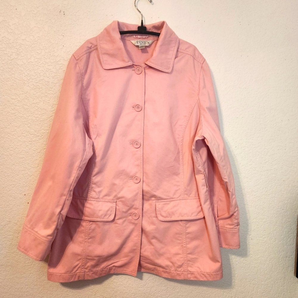 Casual Corner Annex Pale‎ Pink Jacket, Size 1X